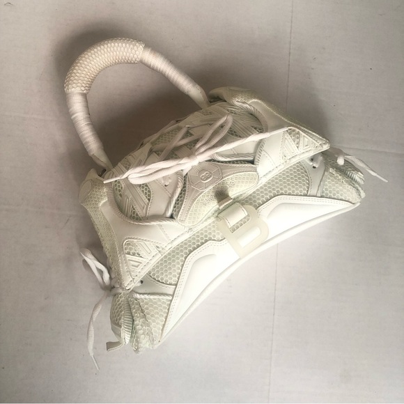 Balenciaga Small Sneakerhead Top Handle Bag White Glow In The Dark - Picture 3 of 8